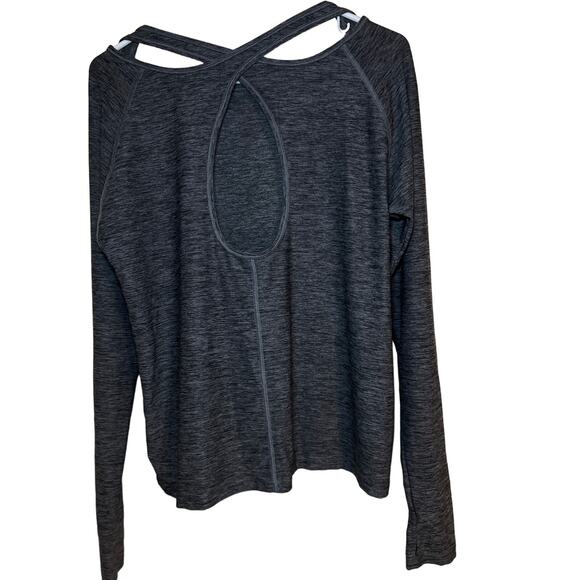 Under Armour Criss Cross Back Keyhole Long Sleeve Size Medium - Picture 2 of 6
